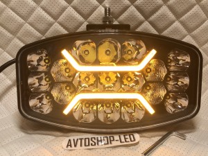 Светодиодная фара Прожектор LED с дхо для авто 12/24V